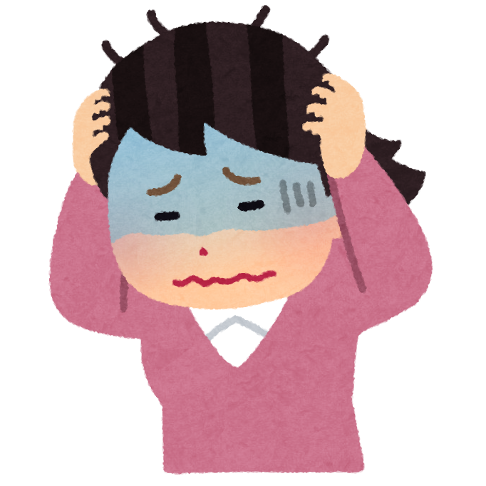 悩む人