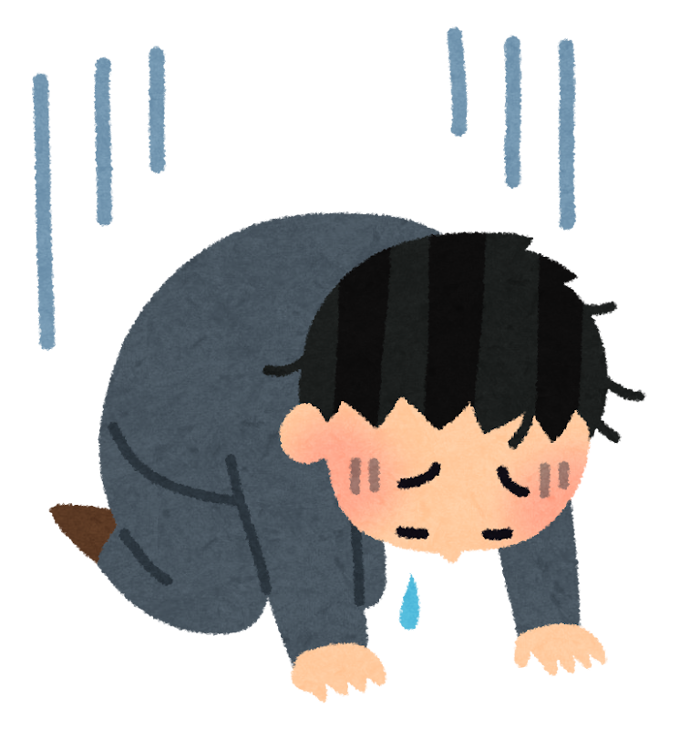 絶望する男性